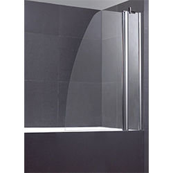 SALLY A055 6mm Swing Bath Screen with Sail Safety Glass & Fix Panel