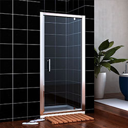SALLY A0706P1+F08115 Square Swing Aluminum Framed Pivot Hinge Shower Doors