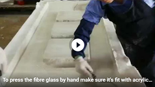 Want to know how we put the fibre glass by hand on the acrylic wall ?Just click here