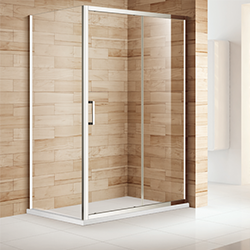 SALLY 8mm glass sliding shower door with side panel