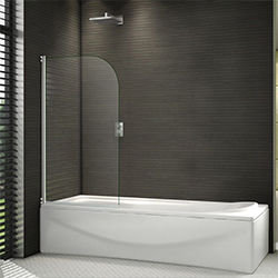 SALLY A056 5mm Swing Bath Screen with Round Safety Glass