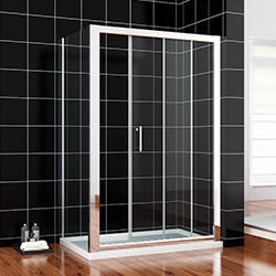 SALLY B00021116+F08116 Sliding Shower Enclosure Door with Side Panel