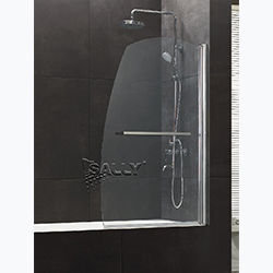 SALLY A002 6mm Swing Bath Screen with Sail Safety Glass & Towel Bar