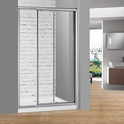 SALLY BL07P3 3-Fold Sliding Bathroom Shower Door Enclosure with Full Length Magnetic Water Seals